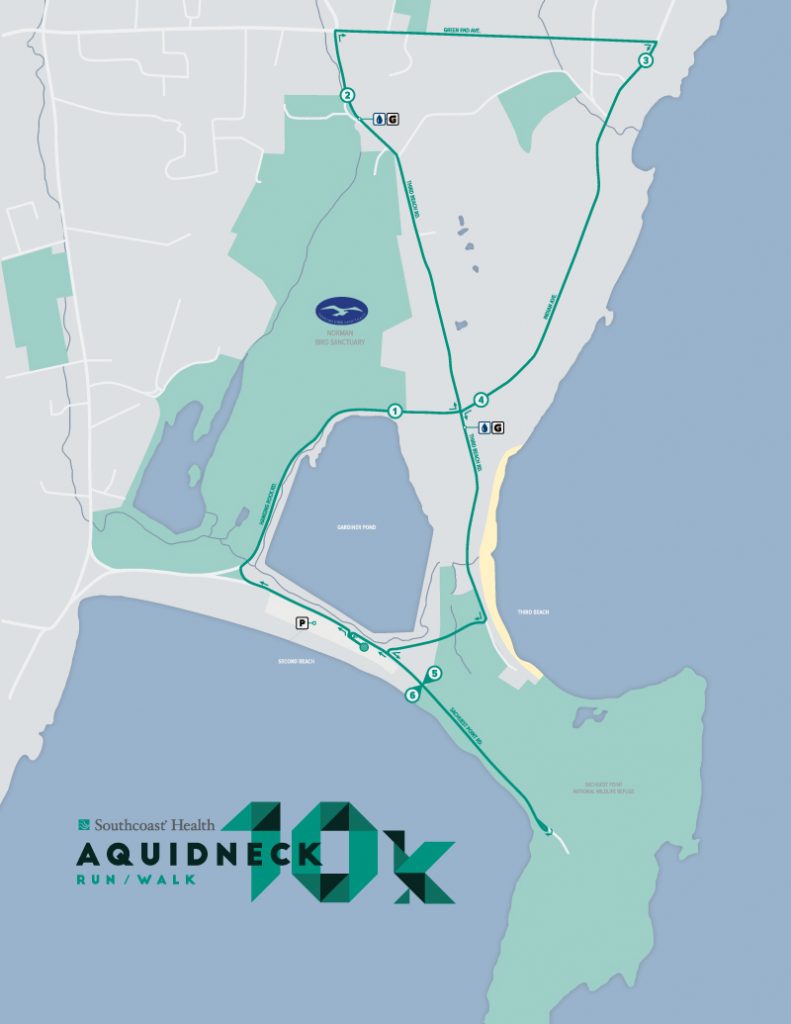 Course Map of the Aquidneck 10k